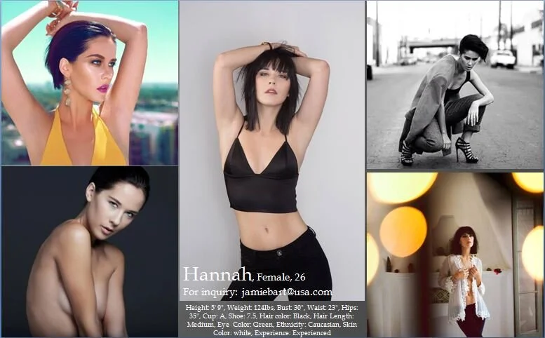  Female model card 